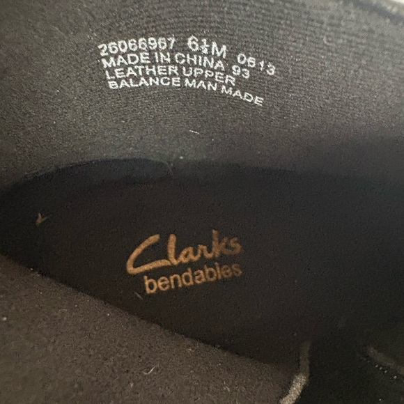 Clarks Black Leather Wedge Booties - Picture 5 of 6